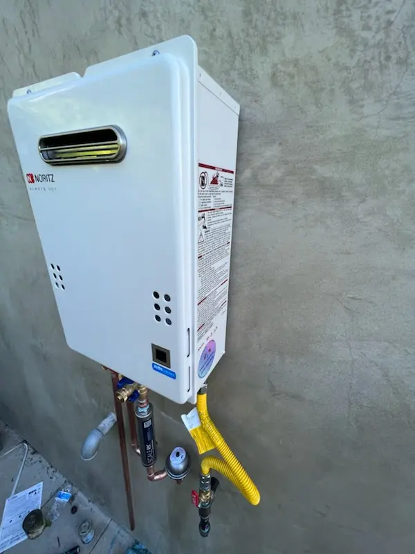 Tankless water heater installation for Huntington South homes