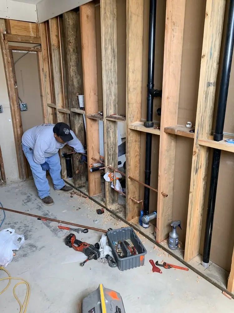Commercial rough-in plumbing for Water Heater Replacement in Huntington South